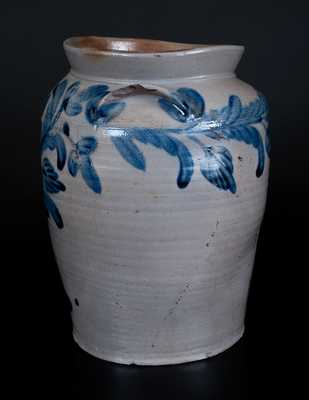 B.C. MILBURN / ALEXA, Alexandria, VA, Stoneware Jar w/ Elaborate Brushed Floral Decoration