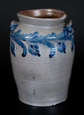 B.C. MILBURN / ALEXA, Alexandria, VA, Stoneware Jar w/ Elaborate Brushed Floral Decoration