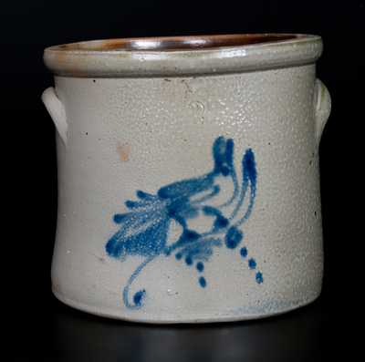 BRADY & RYAN / ELLENVILLE, NY Stoneware Crock w/ Bird Decoration