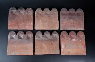 Lot of Six: Georgia Pottery Slave Tiles