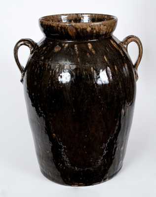 Rare Billy Bryant, Crawford County, Georgia 3 Gal. Stoneware Churn Marked BB