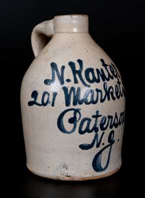 Half-Gallon Paterson, NJ Stoneware Advertising Jug, attrib. Fulper Pottery, Flemington, NJ