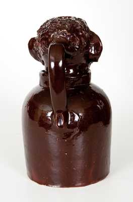 Rare Stoneware Face Vessel in the Form of an African-American Man's Bust, probably Ohio, fourth quarter 19th century