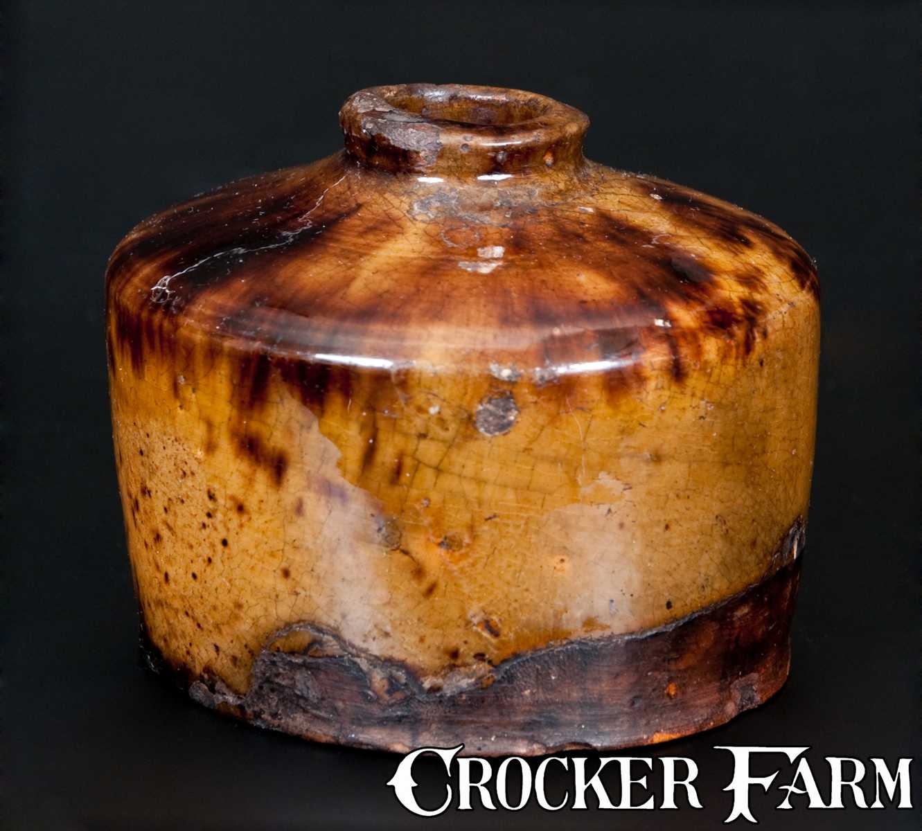 Rare and Important Bristol County, Massachusetts Redware Inkwell with ...