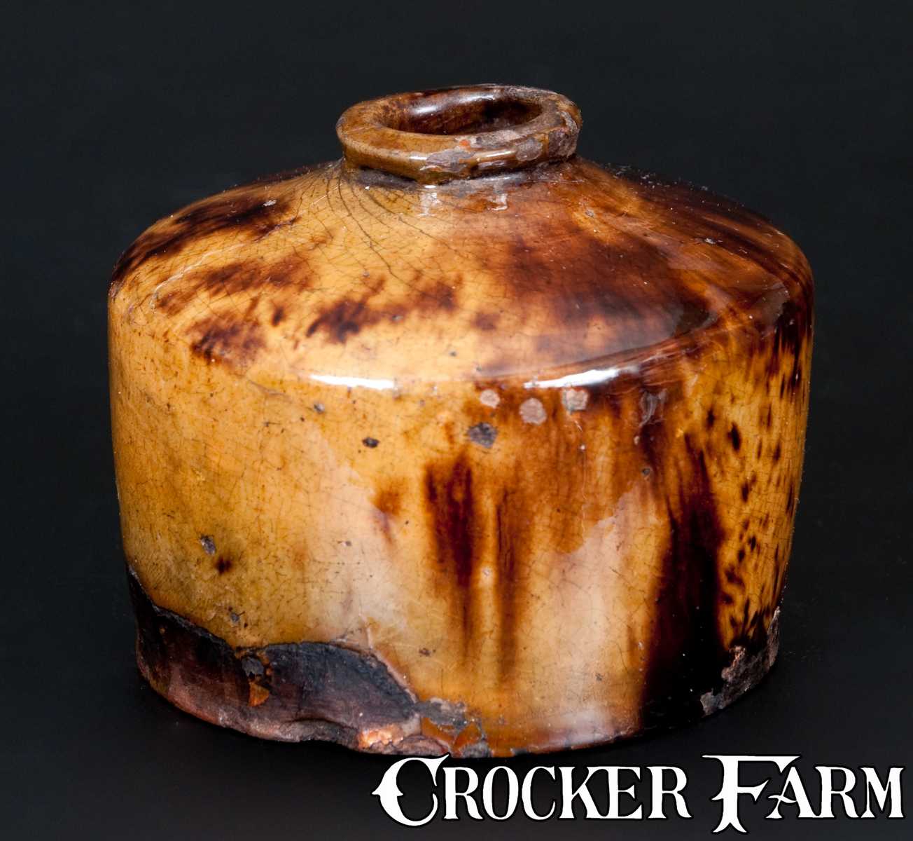 Rare and Important Bristol County, Massachusetts Redware Inkwell with ...