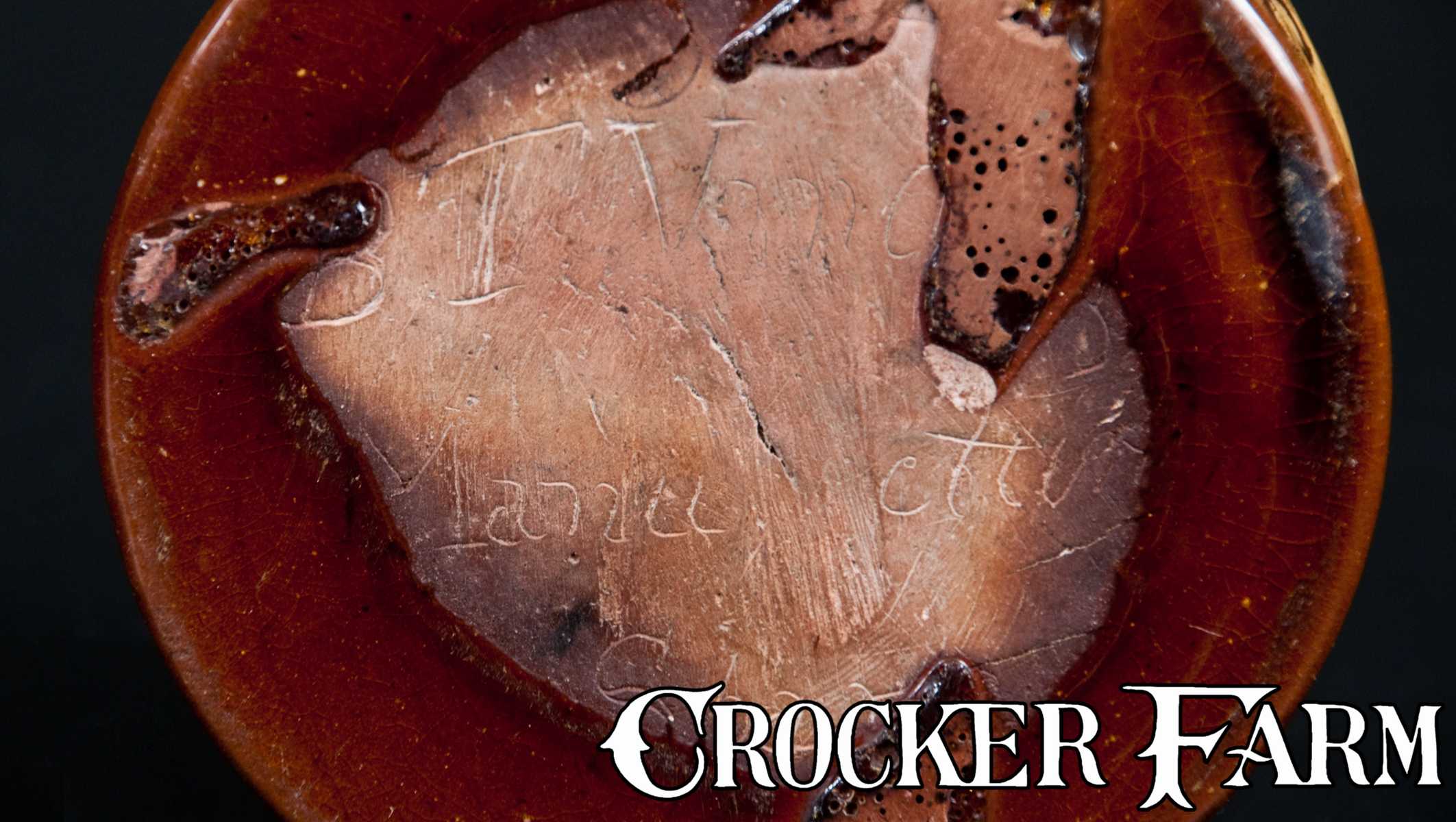 Very Rare New Jersey Redware Inkwell, Inscribed