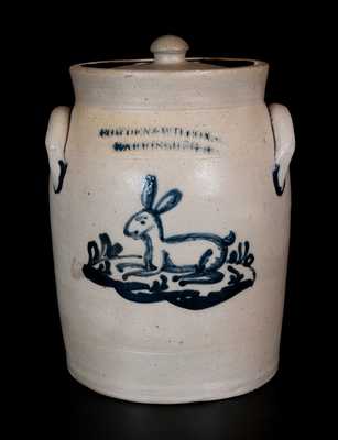 Exceedingly Rare COWDEN & WILCOX / HARRISBURG. PA Rabbit Crock