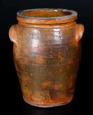 Rare ISAAC GOOD, Rockingham County, Virginia Redware Jar