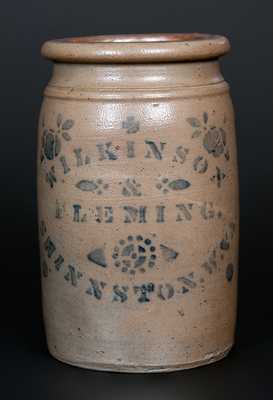 WILKINSON & FLEMING / SHINNSTON. W.VA. Stoneware Jar