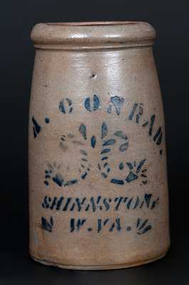A. CONRAD. / SHINNSTON, / W. VA Stoneware Canning Jar