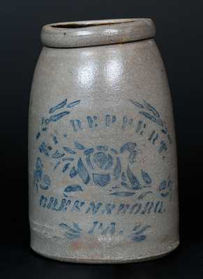 T.F. REPPERT. / GREENSBORO. PA Stoneware Canning Jar