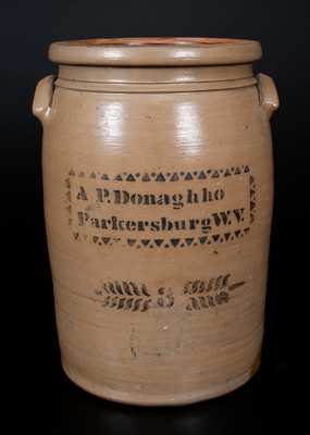 Three-Gallon A.P. Donaghho / Parkersburg W.V. Stoneware Jar