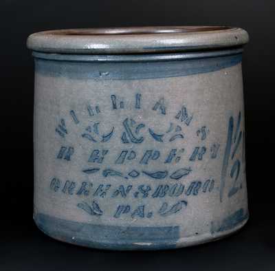 WILLIAMS & REPPERT / GREENSBORO / PA Stoneware Crock