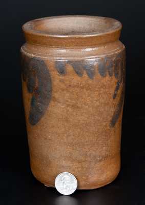 Quart-Sized Southeastern Pennsylvania Stoneware Jar w/ Cobalt Decoration
