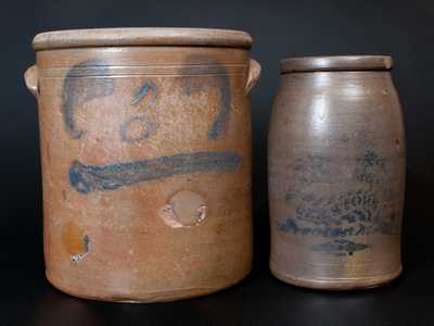 Two Pieces of West Virginia Stoneware, fourth quarter 19th century