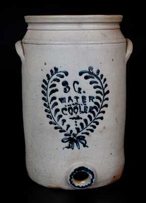 Rare New Jersey Stoneware Cooler, Inscribed 