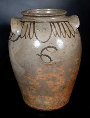 Rare CHANDLER MAKER Six-Gallon Alkaline-Glazed Stoneware Jar, Edgefield, SC