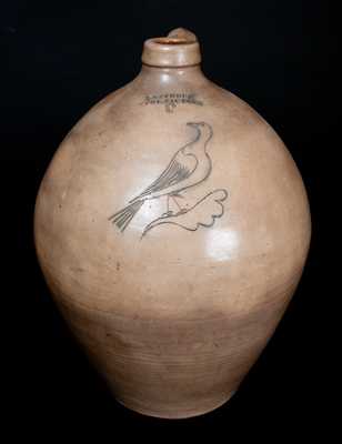 Fine I. SEYMOUR / TROY . FACTORY Incised Bird Jug