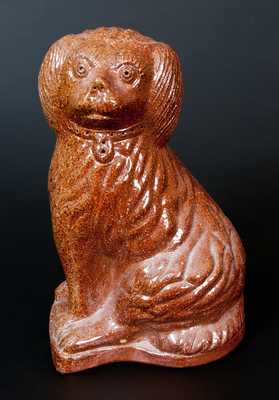 Large Sewer Tile Spaniel Doorstop, Midwestern origin, circa 1890-1930