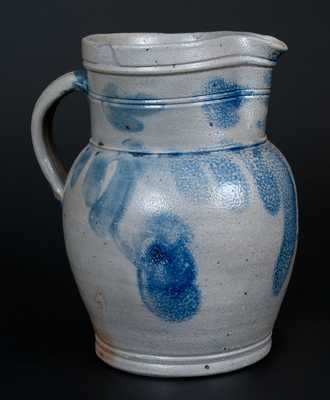 Small Stoneware Pitcher with Cobalt Floral Decoration, Southeastern PA, circa 1860
