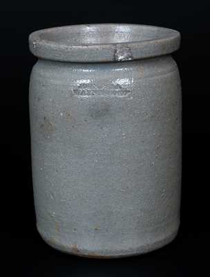 Quart-Sized JOHN BELL / WAYNESBORO, PA Salt-Glazed Stoneware Jar