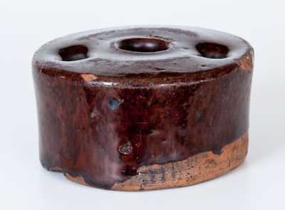 Small-Sized Redware Inkwell