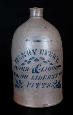 HENRY EVERT / WINES & LIQUORS Western PA Advertising Jug