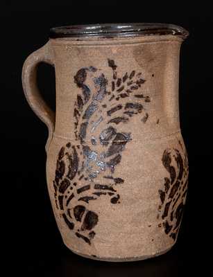 Western PA Tanware Pitcher with Stenciled Decoration