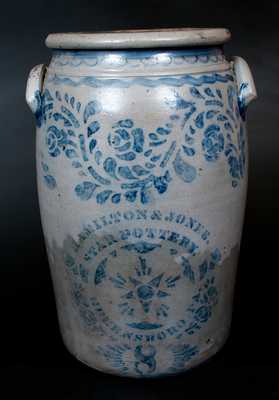 Exceptional HAMILTON & JONES / STAR POTTERY Stoneware Jar w/ Elaborate Decoration