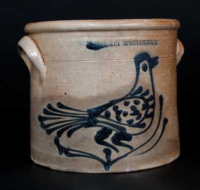 W. ROBERTS BINGHAMTON, NY Stoneware Bird Crock