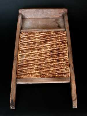 Rockingham Glazed Washboard, probably Ohio, circa 1890