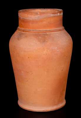 Rare J. F. ACK / MOORESBURG, PA Redware Vase, circa 1895