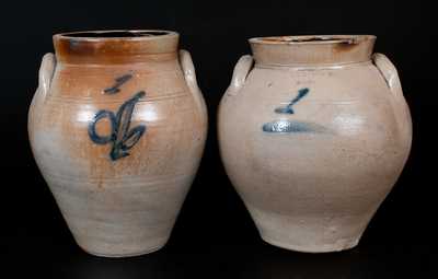 Lot of Two: Stoneware Jars Marked LYONS and N. CLARK & CO. / LYONS
