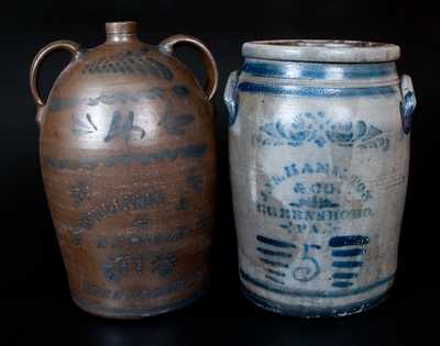 Lot of Two: GREENSBORO, Pennsylvania Stoneware