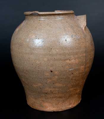 Alkaline-Glazed Stoneware Jar with Two Slash Marks att. Slave Potter Dave Drake, Edgefield, SC