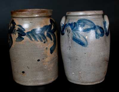 Lot of Two: Stoneware Jars attrib. David Parr, Richmond, Virginia