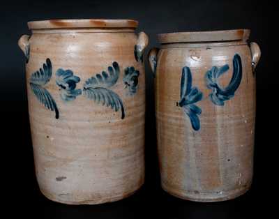 Lot of Two: Baltimore, MD Stoneware Jars incl. Three-Gallon P. HERRMANN Example