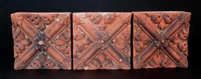 Three Architectural Bricks w/ Classical Designs, possibly Jane Lew, WV