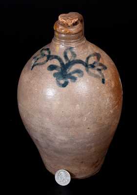 Small-Sized 18th Century Stoneware Jug, probably Capt. James Morgan, Cheesequake, NJ