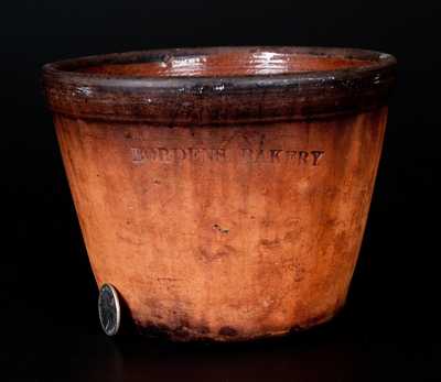 Rare Redware Pot Stamped