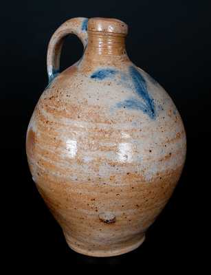 Northeastern U.S. Stoneware Jug w/ Cobalt Foliate Decoration