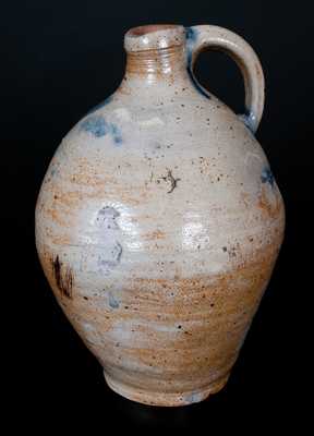 Northeastern U.S. Stoneware Jug w/ Cobalt Foliate Decoration
