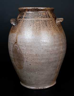 One-Gallon Stoneware Jar w/ Iron-Oxide Dip, attrib. John Swann, Alexandria, VA, c1810