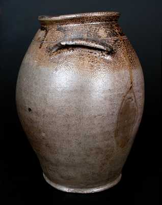 One-Gallon Stoneware Jar w/ Iron-Oxide Dip, attrib. John Swann, Alexandria, VA, c1810