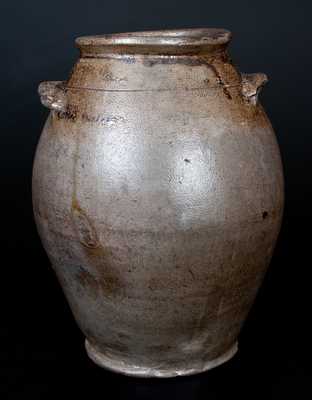 One-Gallon Stoneware Jar w/ Iron-Oxide Dip, attrib. John Swann, Alexandria, VA, c1810