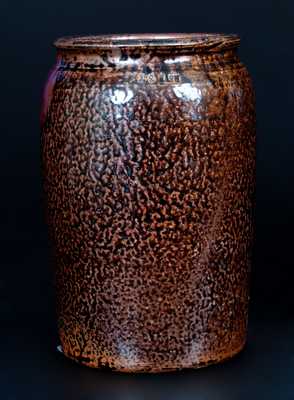 J.S. NASH, (Jefferson S. Nash, possibly Milligan Frazier) Marion County, Texas Stoneware Jar