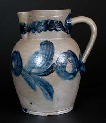 Rare Three-Quart H. MYERS (Baltimore) Stoneware Pitcher