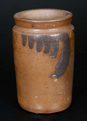 Quart-Sized Southeastern Pennsylvania Stoneware Jar w/ Cobalt Decoration