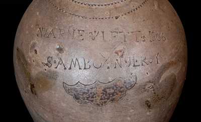 Scarce WARNE & LETTs 1806 / S. AMBOY. N. JERSY Stoneware Jug