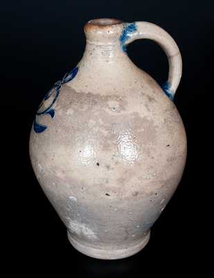 Fine New York City Stoneware Jug with Incised Floral Decoration